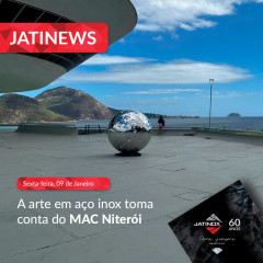 A arte em aço inox toma conta do MAC Niterói.